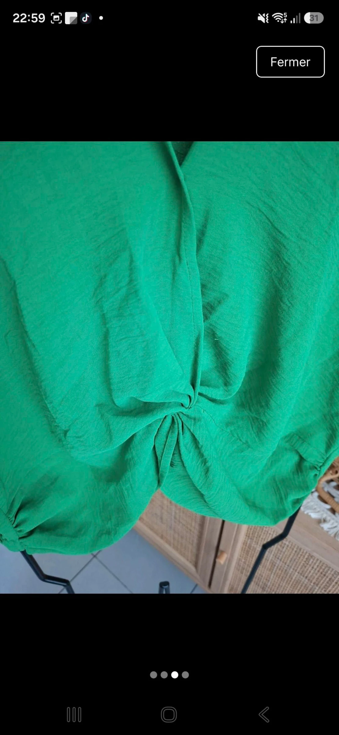 Blusa curta verde kiabi t xl – photo 4